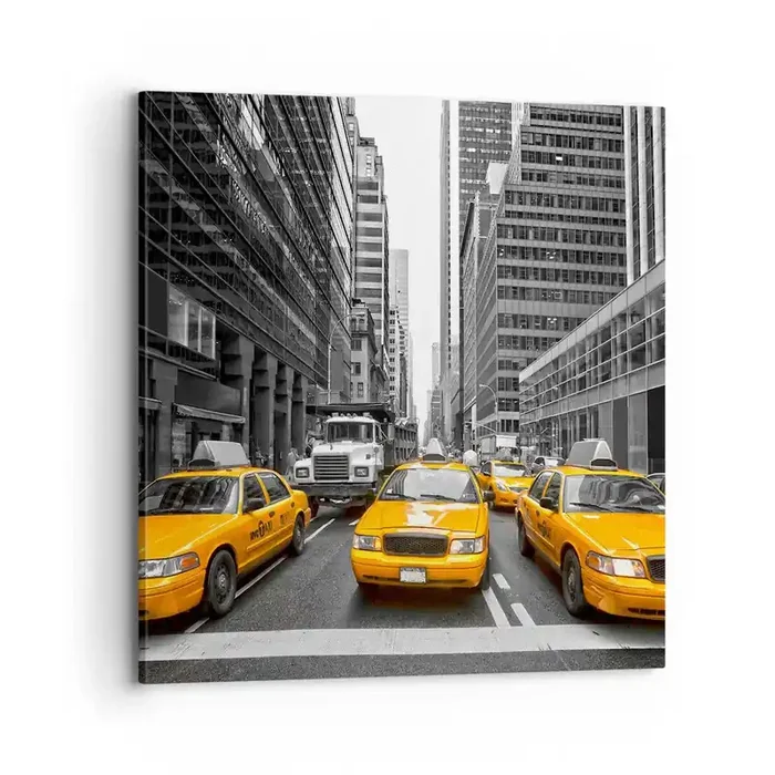 Cuadro sobre lienzo – Impresión de Imagen – Nosotros somos los que damos color a la ciudad – 70×70 cm