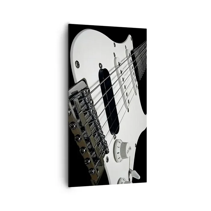 Cuadro sobre lienzo – Impresión de Imagen – Oculto en blanco está el sonido – 65×120 cm