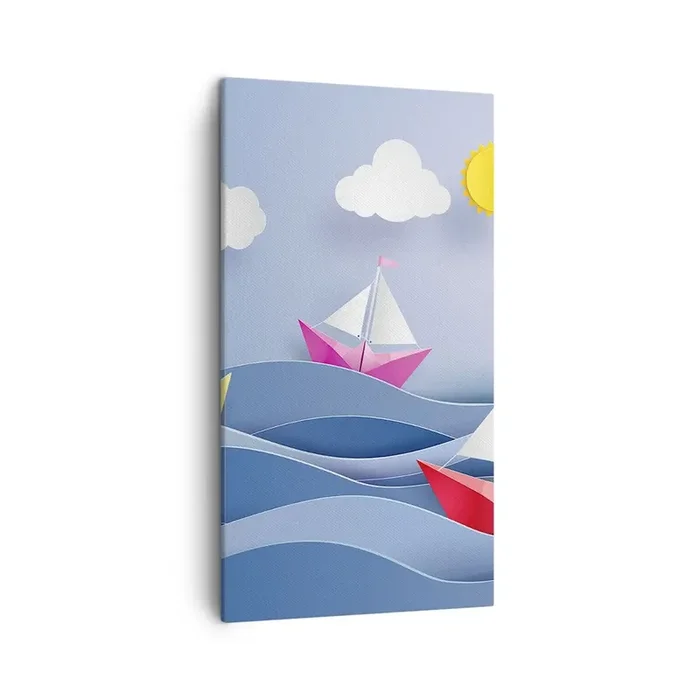 Cuadro sobre lienzo – Impresión de Imagen – Oh, qué agradable es balancearse entre las olas – 45×80 cm