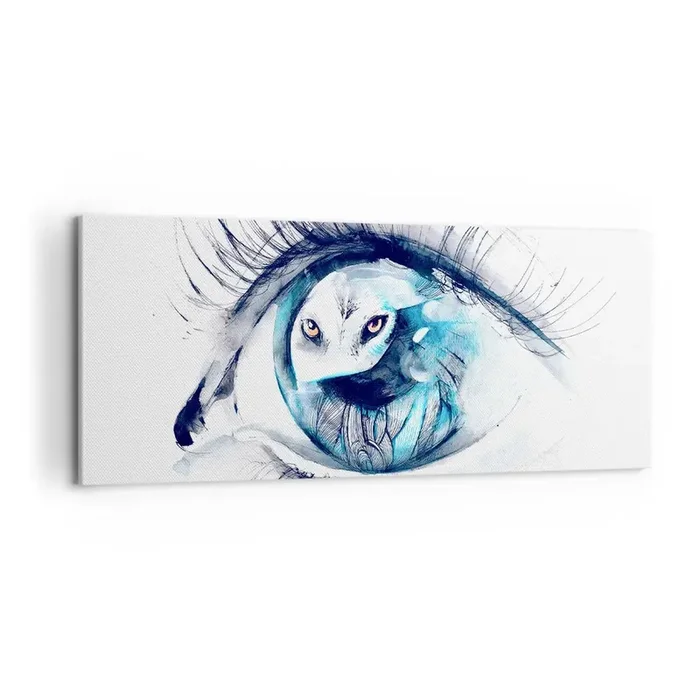 Cuadro sobre lienzo – Impresión de Imagen – Ojo con la naturaleza – 100×40 cm