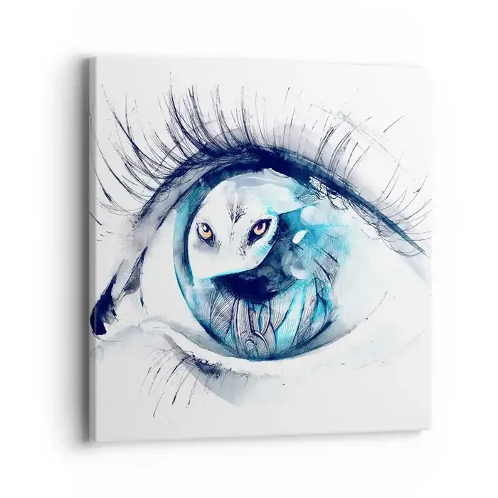 Cuadro sobre lienzo – Impresión de Imagen – Ojo con la naturaleza – 40×40 cm
