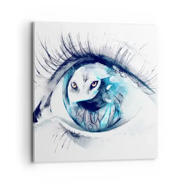 Cuadro sobre lienzo – Impresión de Imagen – Ojo con la naturaleza – 70×70 cm