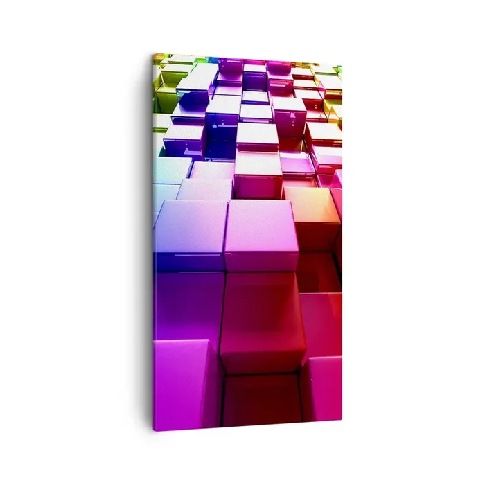 Cuadro sobre lienzo – Impresión de Imagen – Op-art en equipo – 45×80 cm