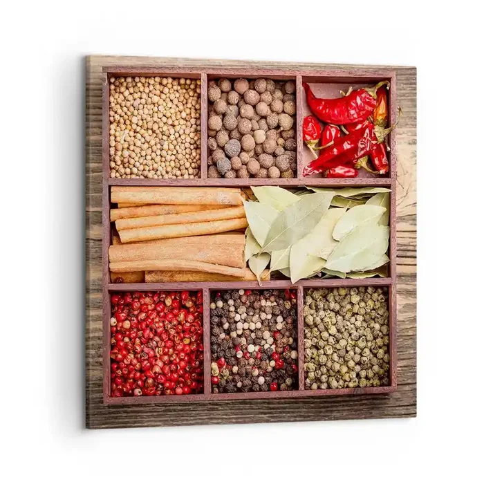 Cuadro sobre lienzo – Impresión de Imagen – Orden de formas, composición de aromas – 50×50 cm