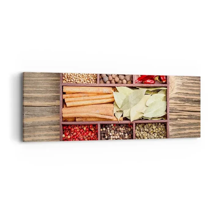 Cuadro sobre lienzo – Impresión de Imagen – Orden de formas, composición de aromas – 90×30 cm