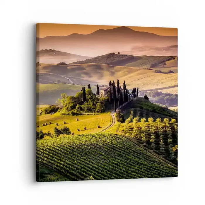 Cuadro sobre lienzo – Impresión de Imagen – Paisaje toscano – 30×30 cm