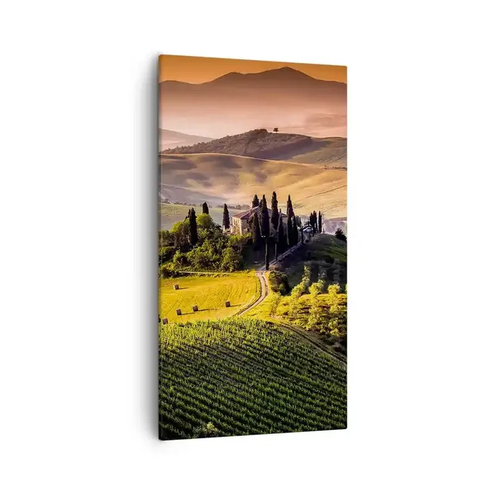 Cuadro sobre lienzo – Impresión de Imagen – Paisaje toscano – 55×100 cm