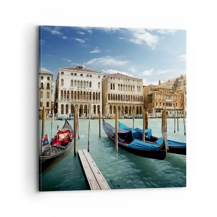 Cuadro sobre lienzo – Impresión de Imagen – Palacios en azul – 70×70 cm