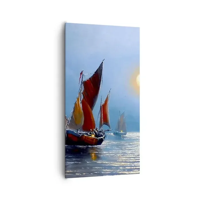 Cuadro sobre lienzo – Impresión de Imagen – Pesca nocturna – 65×120 cm