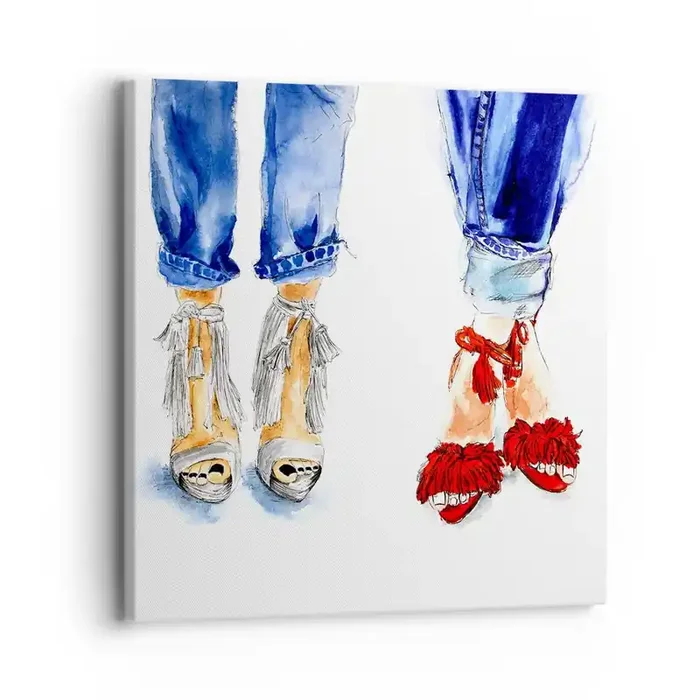 Cuadro sobre lienzo – Impresión de Imagen – ¿Por qué no vamos a dar un paseo? – 30×30 cm