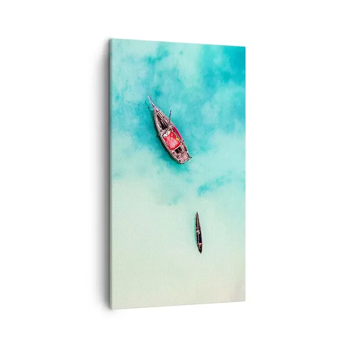 Cuadro sobre lienzo – Impresión de Imagen – Porque en las playas de Zanzíbar, cuando las aguas se desbordan… – 45×80 cm