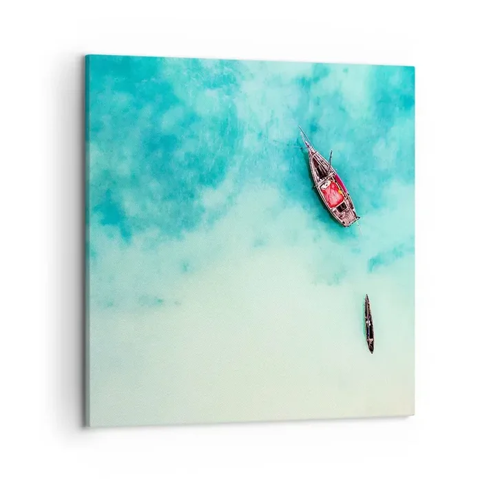 Cuadro sobre lienzo – Impresión de Imagen – Porque en las playas de Zanzíbar, cuando las aguas se desbordan… – 50×50 cm