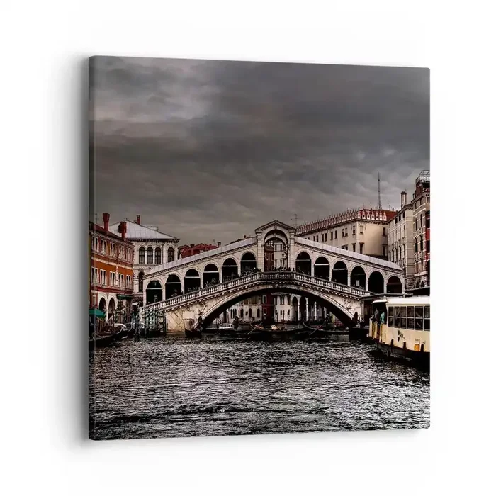 Cuadro sobre lienzo – Impresión de Imagen – Promesa de una velada veneciana – 40×40 cm