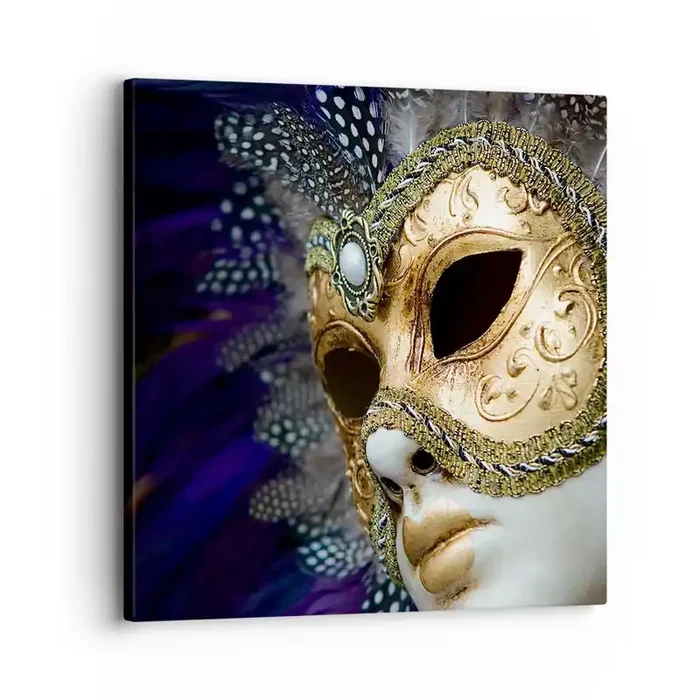 Cuadro sobre lienzo – Impresión de Imagen – Retrato veneciano en oro – 30×30 cm