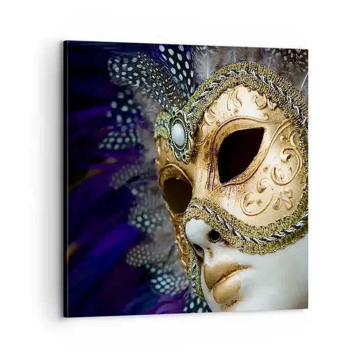 Cuadro sobre lienzo – Impresión de Imagen – Retrato veneciano en oro – 60×60 cm