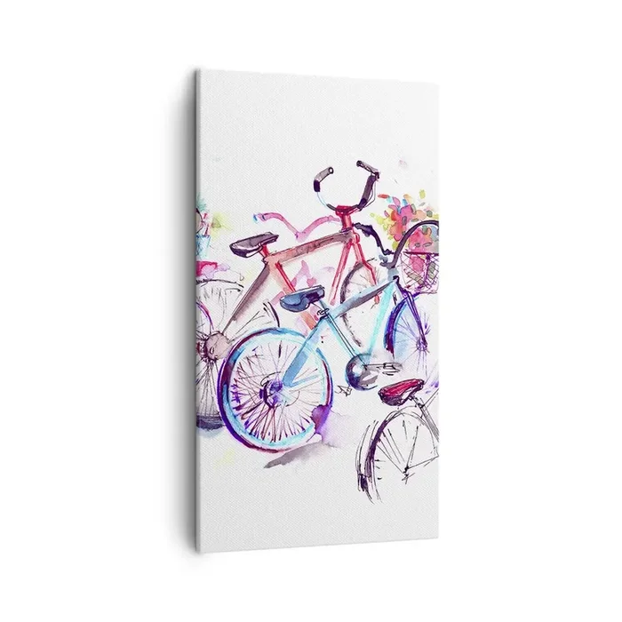 Cuadro sobre lienzo – Impresión de Imagen – Reunión de ciclistas – 45×80 cm