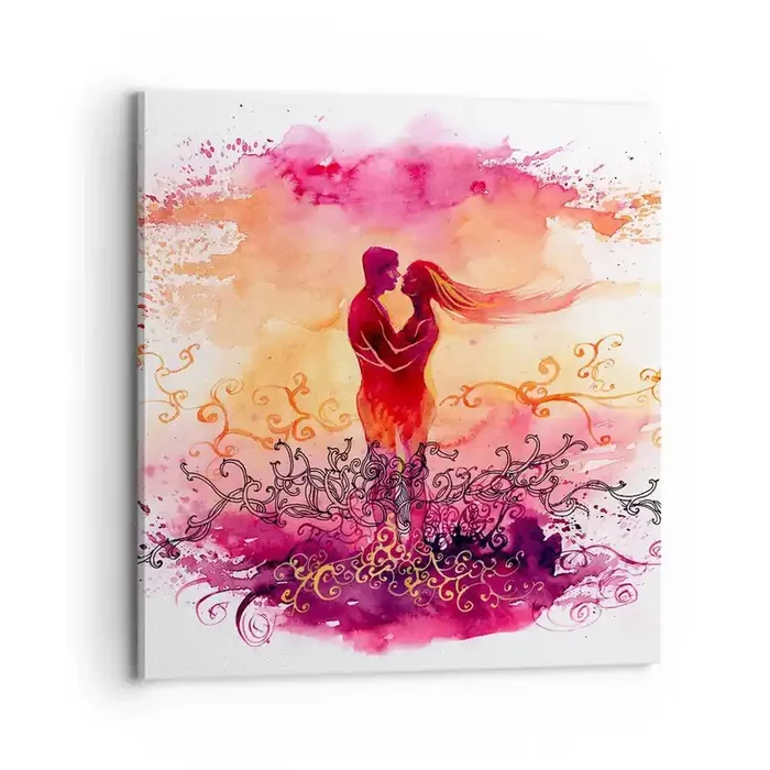 Cuadro sobre lienzo – Impresión de Imagen – ¡Un solo corazón! Necesito tan poco para ser feliz… – 70×70 cm