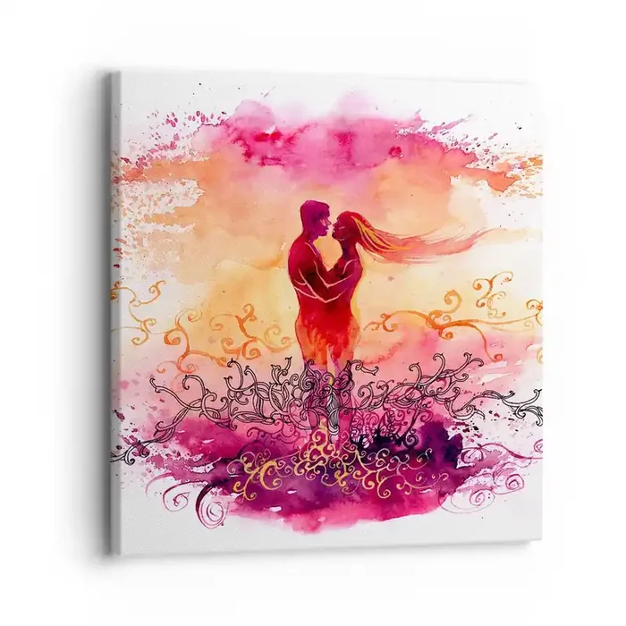 Cuadro sobre lienzo – Impresión de Imagen – ¡Un solo corazón! Necesito tan poco para ser feliz… – 30×30 cm