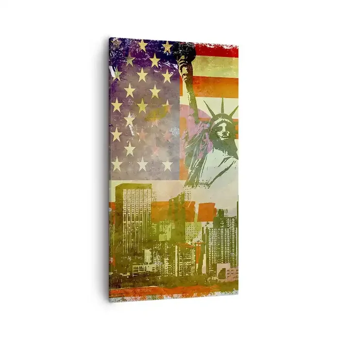 Cuadro sobre lienzo – Impresión de Imagen – ¡Viva América! – 55×100 cm