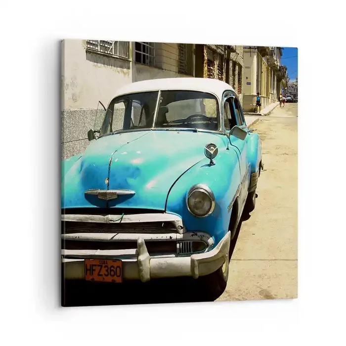 Cuadro sobre lienzo – Impresión de Imagen – ¡Viva Cuba! – 50×50 cm