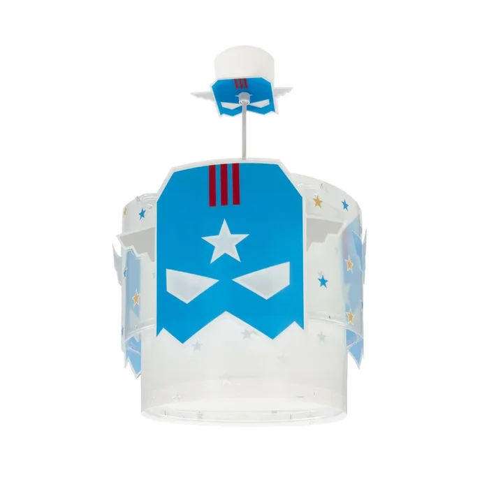 Dalber lámpara colgante Blue Hero, blanco/azul, Ø 26 cm