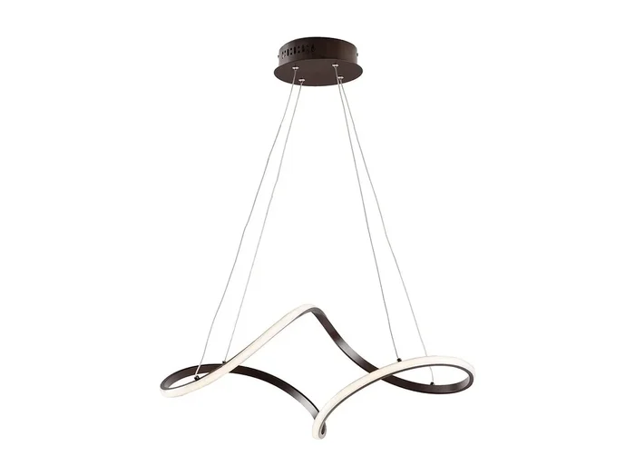 Dana – Lámpara de suspensión en metal y aluminio lacado marrón con LED integrado y cables eléctricos orientables L. 65 X 38 – BL328-SCA