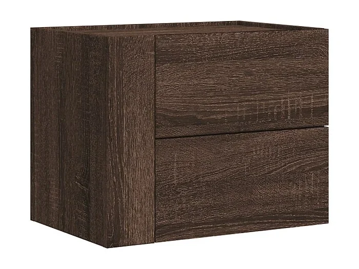 Dayton Mesita de noche de pared marrón roble 45x30x35 cm
