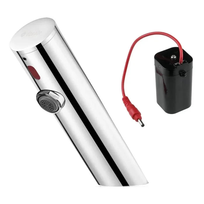 Deante BQR_P28R – Grifo de lavabo sin contacto SENSE 4xAA acero pulido