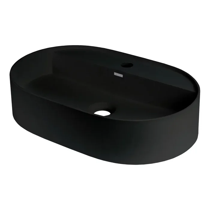 Deante CQS_NU6B – Lavabo sobre encimera con orificio para grifo SILIA 35×55 cm granito/negro