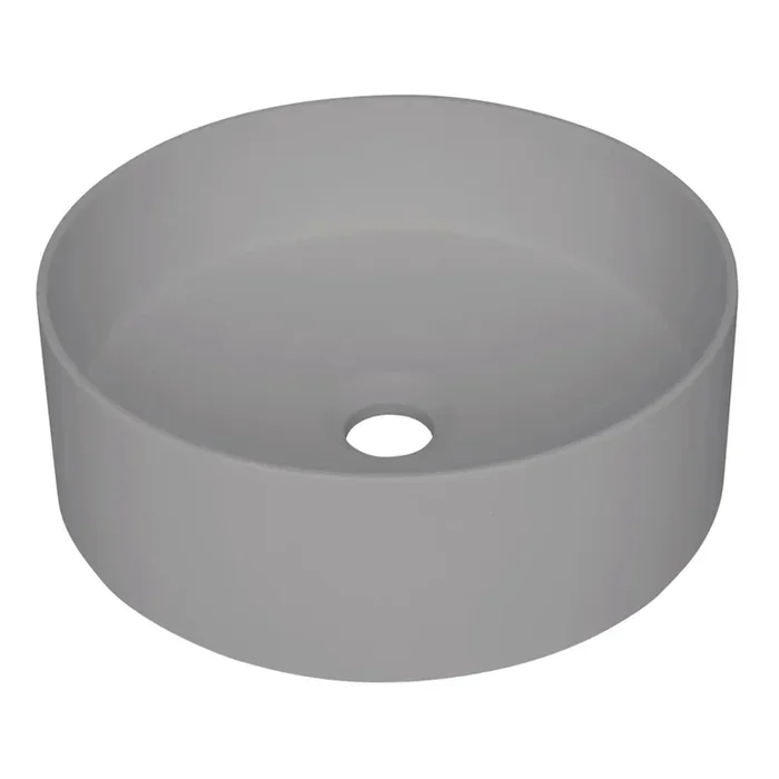 Deante CQS_SU4S – Lavabo para encimera SILIA, diámetro 36 cm, granito/gris metálico