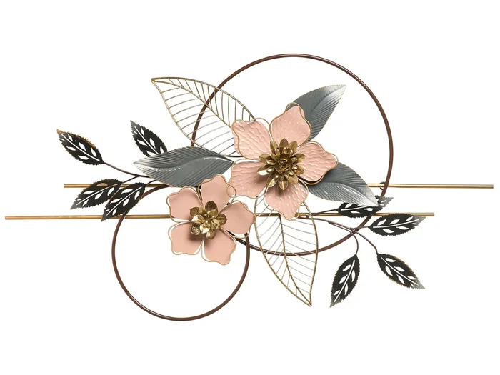 Decoración de pared Flor BERKELIUM Metal 93 cm Multicolor