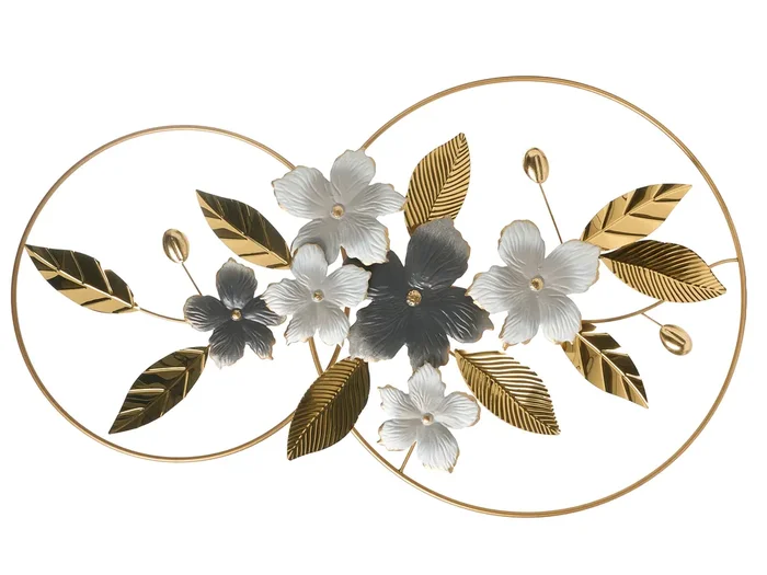 Decoración de pared Hoja DYSPROSIUM Metal 61 cm Dorado