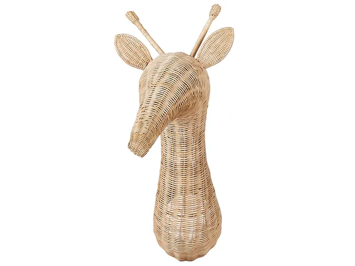 Decoración de pared Jirafa BANANEC Ratán 83 cm Natural