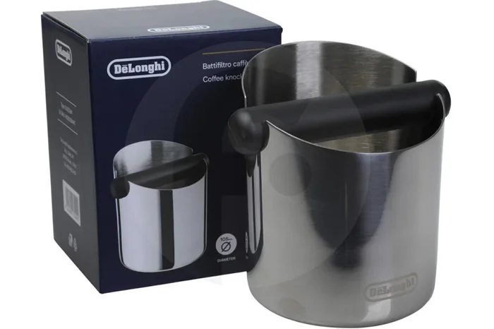 DeLonghi recipiente (contenedor, recipiente para posos de café, recipiente para residuos) para posos de café en acero inoxidable cafetera AS00008447