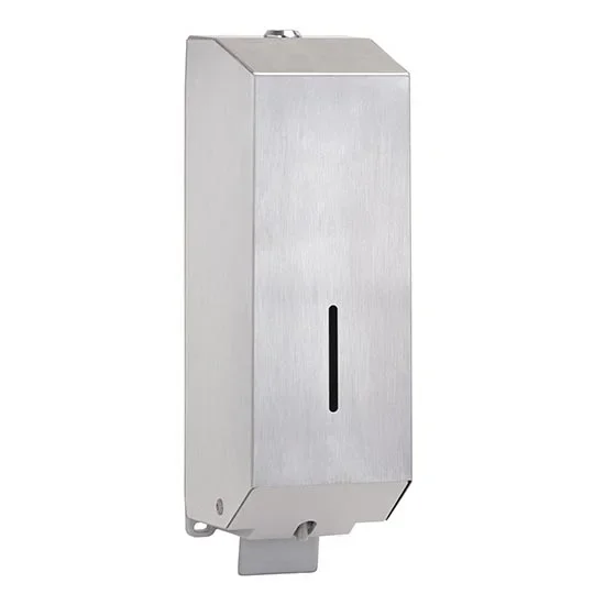 Dispensador de jabón 10×32 cm, acero inoxidable/plateado