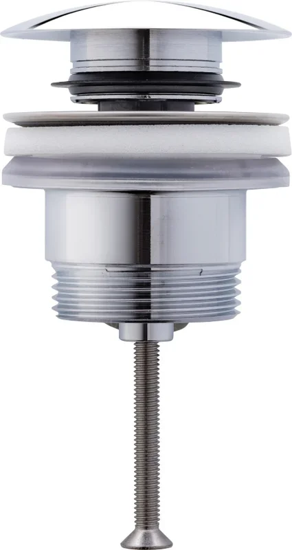 Duravit 50521000 – Desagüe para lavabo PUSH-OPEN Ø 6,3 cm, cromo brillante