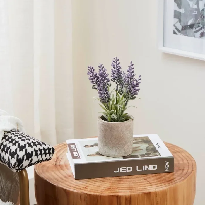 Eglo – Planta artificial en una maceta 22×8 cm lavanda