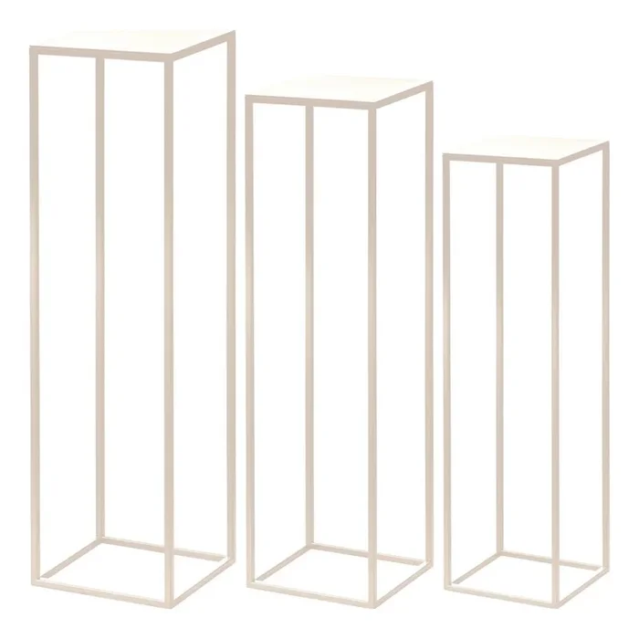 Eglo – SET 3x Soporte para flores color crema