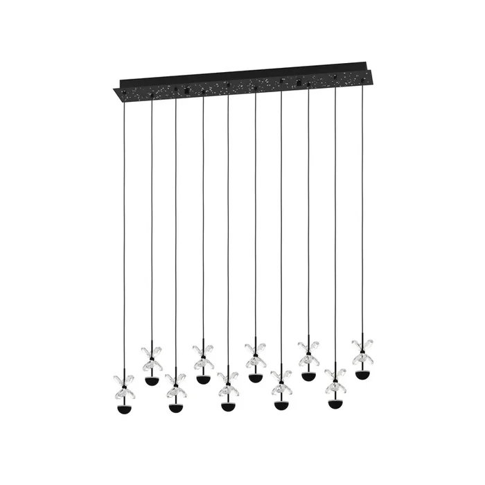 EGLO Stars Of Light LED colgante Pianopoli, negro, L. 87 cm
