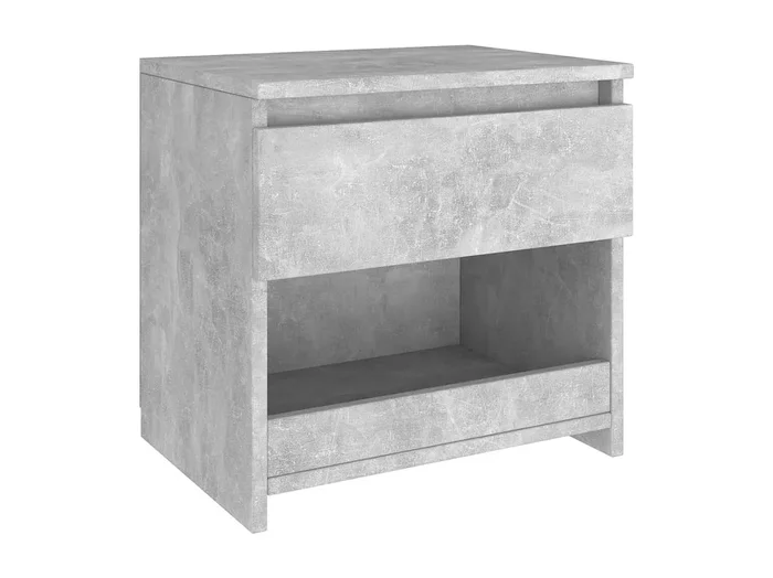 Elle Mesita de noche madera ingeniería gris hormigón 40x30x39 cm