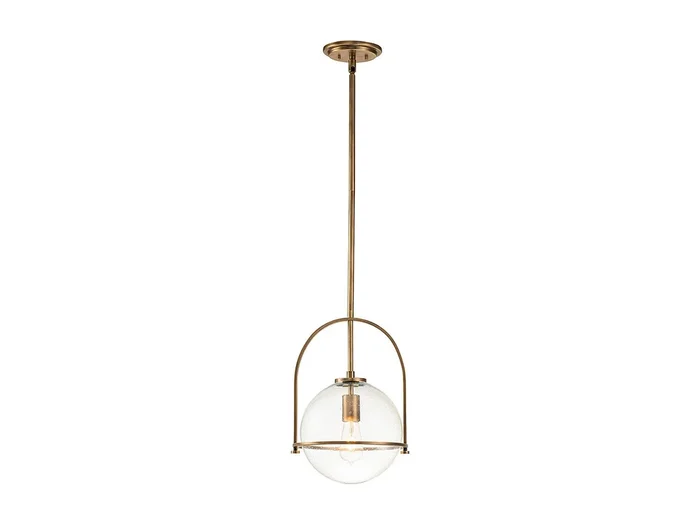 Elstead Hinkley Somerset Globe Pendel Taklampa Heritage Brass