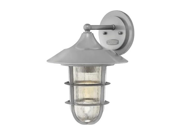 Elstead Marina 1 Lätt Medium Utomhus Vägglykta Silver IP44, E27