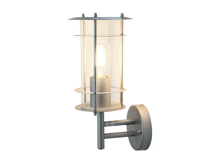 Elstead Ordrup 1 Ljus Utomhusvägglykta Ljus Silver IP44, E27