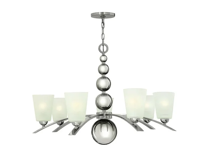 Elstead Zelda 7 ljus multiarm ljuskrona polerad nickelfinish, E27