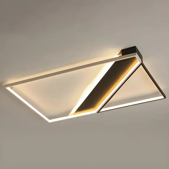 Empalme Luz de Techo LED Acrílica en Negro Iluminación de Techo Contemporánea para Sala – 220 A 240 V Negro 104,14 cm Natural