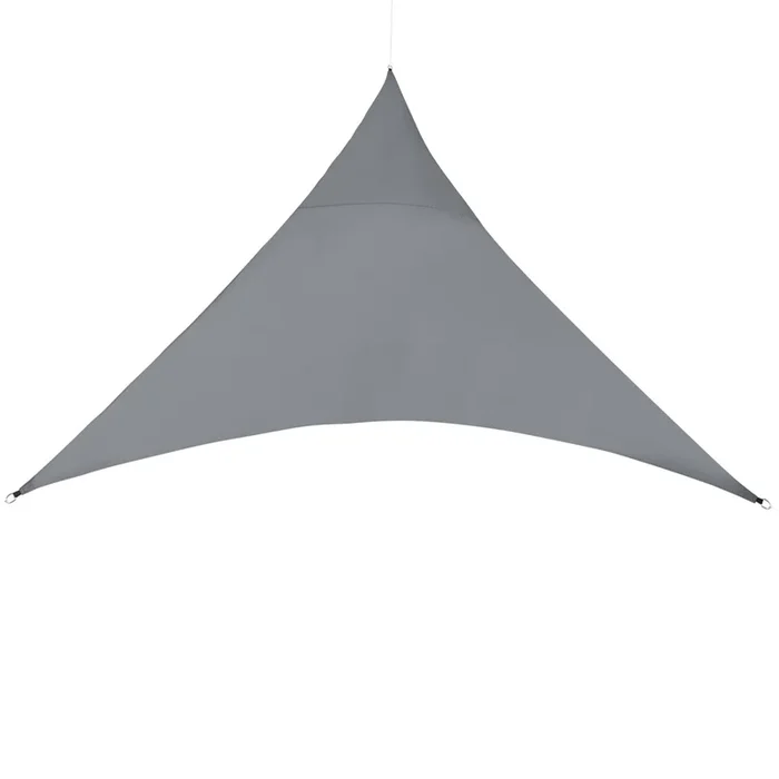 [en.casa] Toldo vela de Sombra para jardín Repelente al agua triangular 4m x 4m x 4m gris oscuro