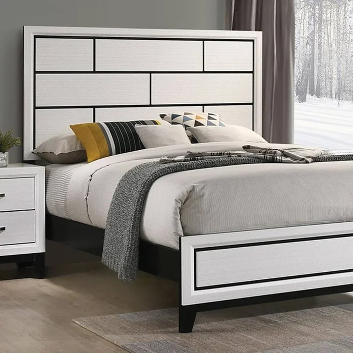 Errico White Queen Panel Bed