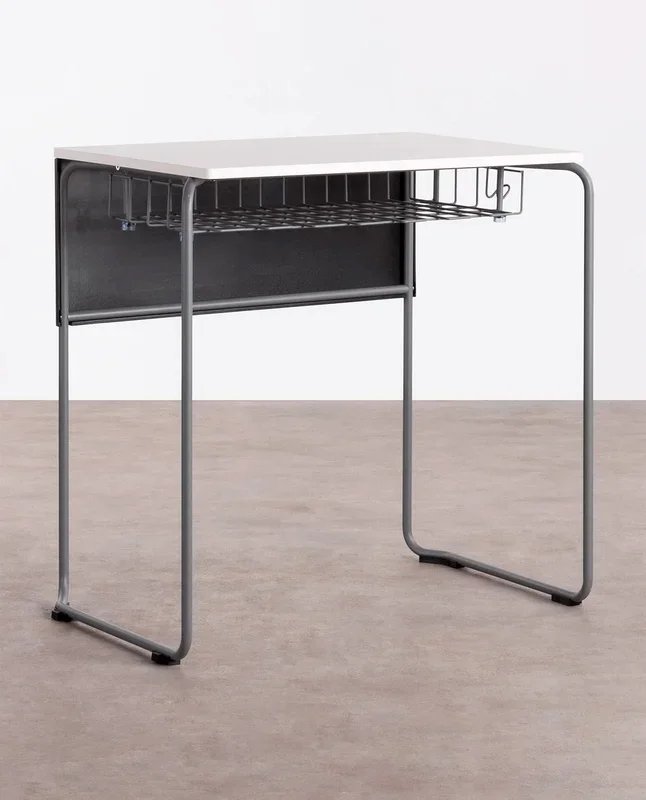 Escritorio con Almacenaje de ABS y Madera Brel Negro – The Masie