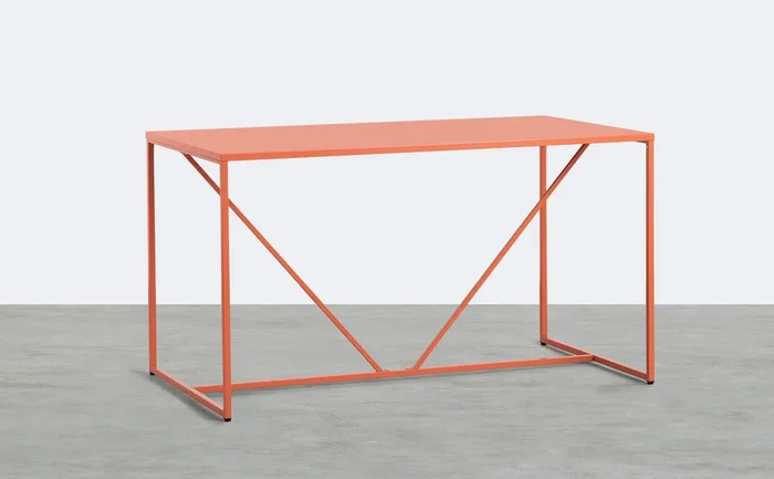 Escritorio de Acero Laminado Ibiza Naranja Terra – The Masie