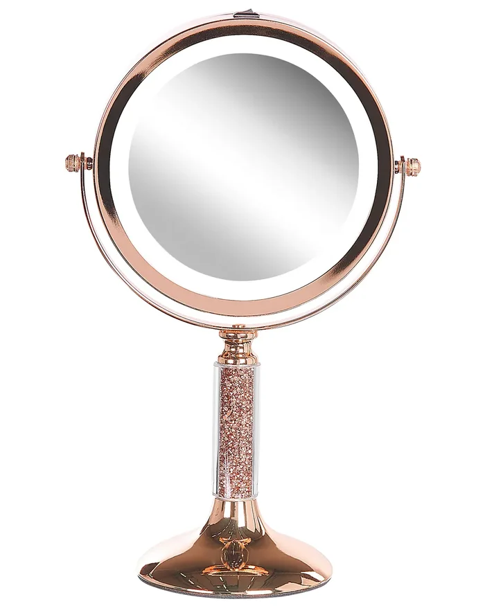Espejo de maquillaje LED BAIXAS Rosa dorado